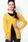 Tab91 Yellow Solid Sweater Women