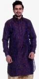 Tag 7 Blue Printed Kurta Men