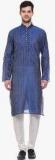 Tag 7 Blue Striped Kurta Pyjama Men