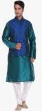 Tag 7 Green Solid Kurta Pyjama men