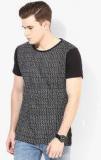 Tagd New York Black Printed Round Neck T Shirts men