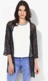 Tagd New York Navy Blue Embroidered Shrug Women