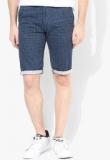 Tagd New York Navy Blue Printed Shorts Men