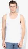 Tagd New York White Solid Round Neck Vest men