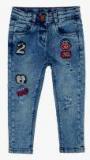 Tales & Stories Blue Slim Fit Mid Rise Mildly Distressed Jeans Girls