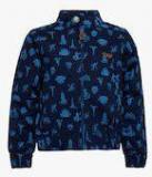 Tales & Stories Navy Blue Printed Winter Jacket Boys