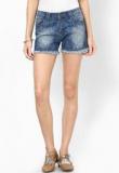 Tarama Light Blue Washed Shorts Women