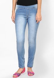 Tarama Solid Light Blue Jeans Women