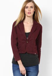 Tarama Wine Solid Summer Jacket Women