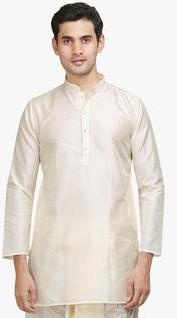 Tattva From Mark Anderson Cream Solid Kurta men