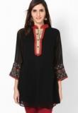 Taurus Black Embroidered Tunic Women