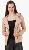 Texco Beige Solid Open Front Jacket Women