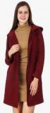 Texco Maroon Solid Jacket Women