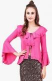 Texco Pink Solid Shrug Women