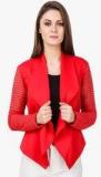 Texco Red Solid Shrug Women