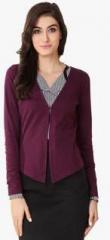 Texco Wine Solid Shrug women