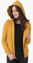 Texco Yellow Solid Hoodie women