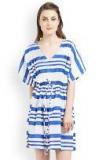 The Beach Company Blue & White Striped Cover Up Dress Women