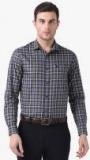 The Bear House Blue Checked Slim Fit Formal Shirt Men