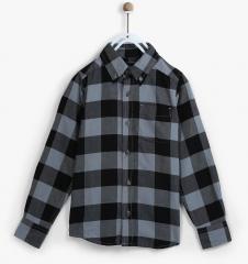 The Childrens Place Grey Regular Fit Casual Shirt boys