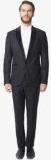 The Design Factory Black Solid Suits Men