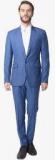 The Design Factory Blue Solid Suits Men