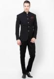 The Design Factory Solid Black Suit Men