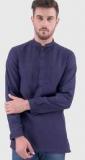 The Design Factory Solid Blue Kurta Men