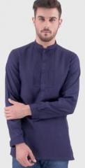 The Design Factory Solid Blue Kurta men