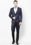 The Design Factory Solid Blue Suit Men