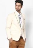 The Design Factory Solid Ivory Blazer Men