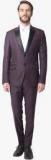 The Design Factory Wine Solid Suits Men