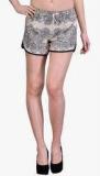 The Gud Look Beige Printed Shorts women