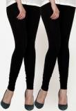 The Gud Look Black Solid Legging Women