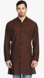 The Indian Garage Co Coffee Solid Kurta Men