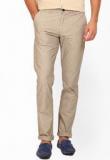 The Indian Garage Co Solid Beige Chinos Men