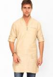 The Indian Garage Co Solid Beige Kurta Men