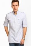 The Indian Garage Co Solid Cream Kurta Men