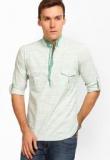 The Indian Garage Co Solid Green Kurta Men