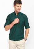 The Indian Garage Co Solid Green Short Kurta Men