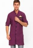 The Indian Garage Co Solid Purple Kurta Men