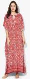 The Kaftan Company Peach Printed Sleepdress women