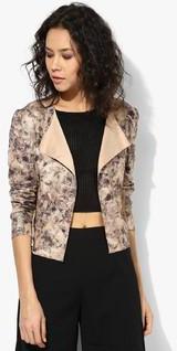 The Selfies Store Beige Printed Summer Jacket women