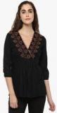 The Vanca Black Embroidered Blouse Women