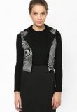 The Vanca Black Printed Shrugs Women