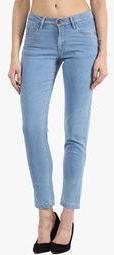 The Vanca Blue Mid Rise Regular Jeans Women