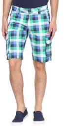 The Vanca Checks Green Shorts Men