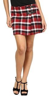 The Vanca Checks Red Skirt women