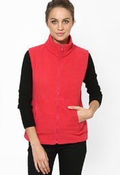 The Vanca Fuchsia Solids Jackets & Blazers Women