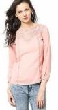 The Vanca Peach Embroidered Top women